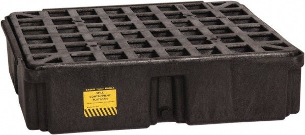 Eagle 1633BD Spill Pallet;Spill Platform: 1 Drum, 12 gal, 2,000 lb, Polyethylene - Lighting Supply Guy