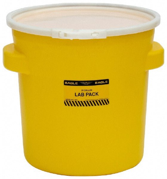 Eagle 1652 20 Gallon Capacity, Plastic Lever Lock, Yellow Lab Pack - Lighting Supply Guy
