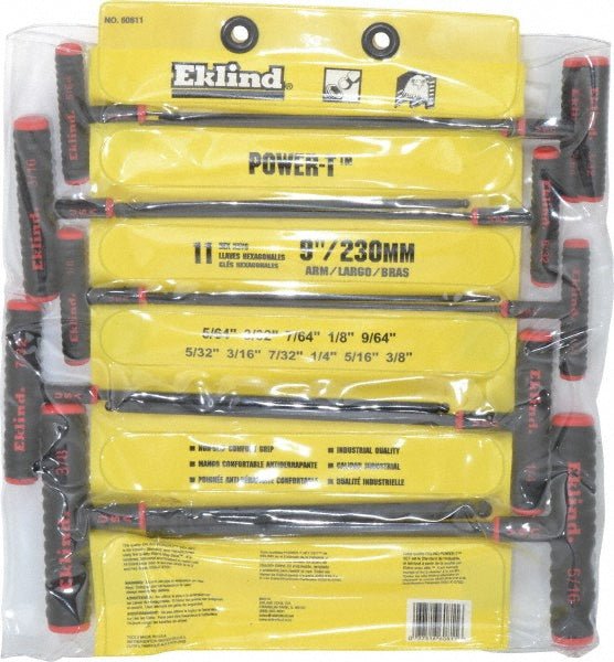 Eklind 60811 11 Piece T - Handle Ball End Hex Key Set - Lighting Supply Guy
