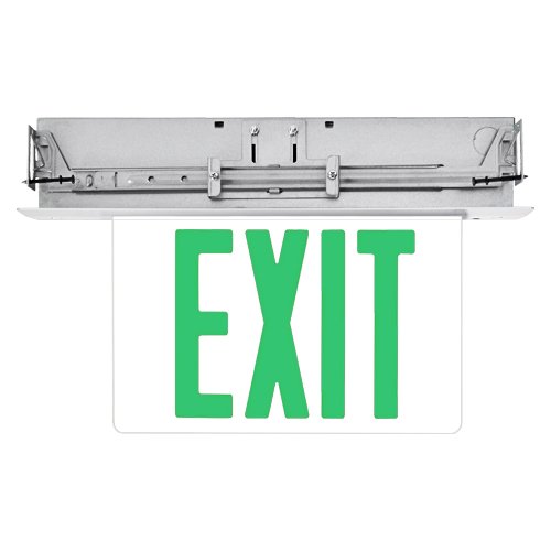 Elite ELX - 606 - R - W - 2 - MR Recessed Edge - Lit Exit Sign - Lighting Supply Guy