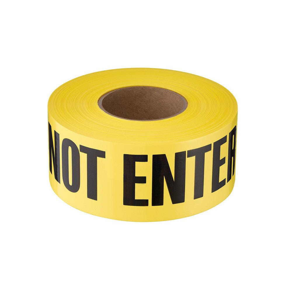 Empire Level 77 - 1006 Barricade & Flagging Tape; Tape Type: Tape; Marked; ANSI Warning ; Legend: Caution Do Not Enter ; Material: Plastic ; Thickness (mil): 2.50 ; Overall Length: 1000.00 ; Roll Length (Feet): 1000 - Lighting Supply Guy