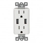 Enerlites 61501 - TR2USB - W Receptacle - Lighting Supply Guy