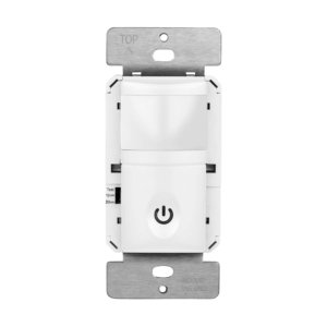 Enerlites HMVS - W 180° PIR Vacancy Motion Sensor Wall Switch, Neutral Wire Required, Single Pole, 120 VAC, 60 Hz, White Finish - Lighting Supply Guy