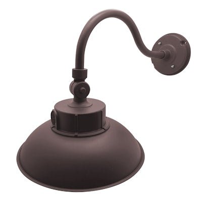 Envision LED - GNB - 3P50 - TRI - BZ - PC Gooseneck Barn Lights 3 - CCT & 3 - Power Selectable w/ Photocell - Lighting Supply Guy