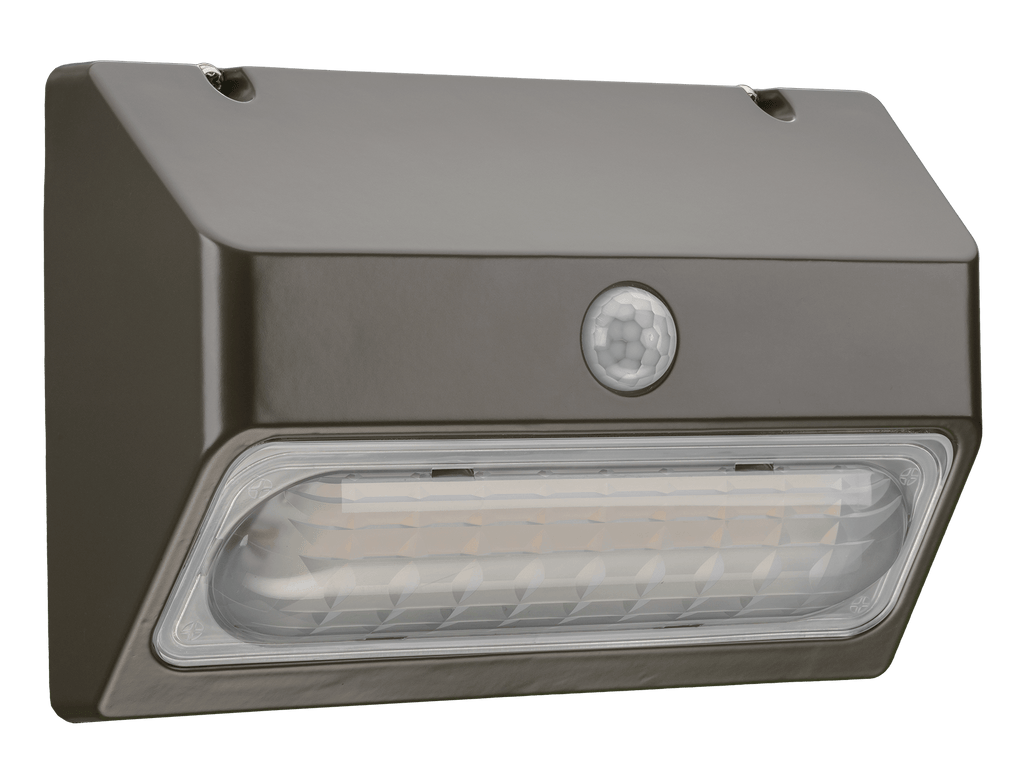 ETI WP - 8IN - 2350LM - 8 - CP3 - MV - OS - BZ 22 watt LED Low - Profile Wallpack, 3000K - 5000K Color Selectable, 2350 lumens, 50,000hr life, 120 - 277 Volt, Dusk - to - Dawn Photocell, Brone Finish - Lighting Supply Guy