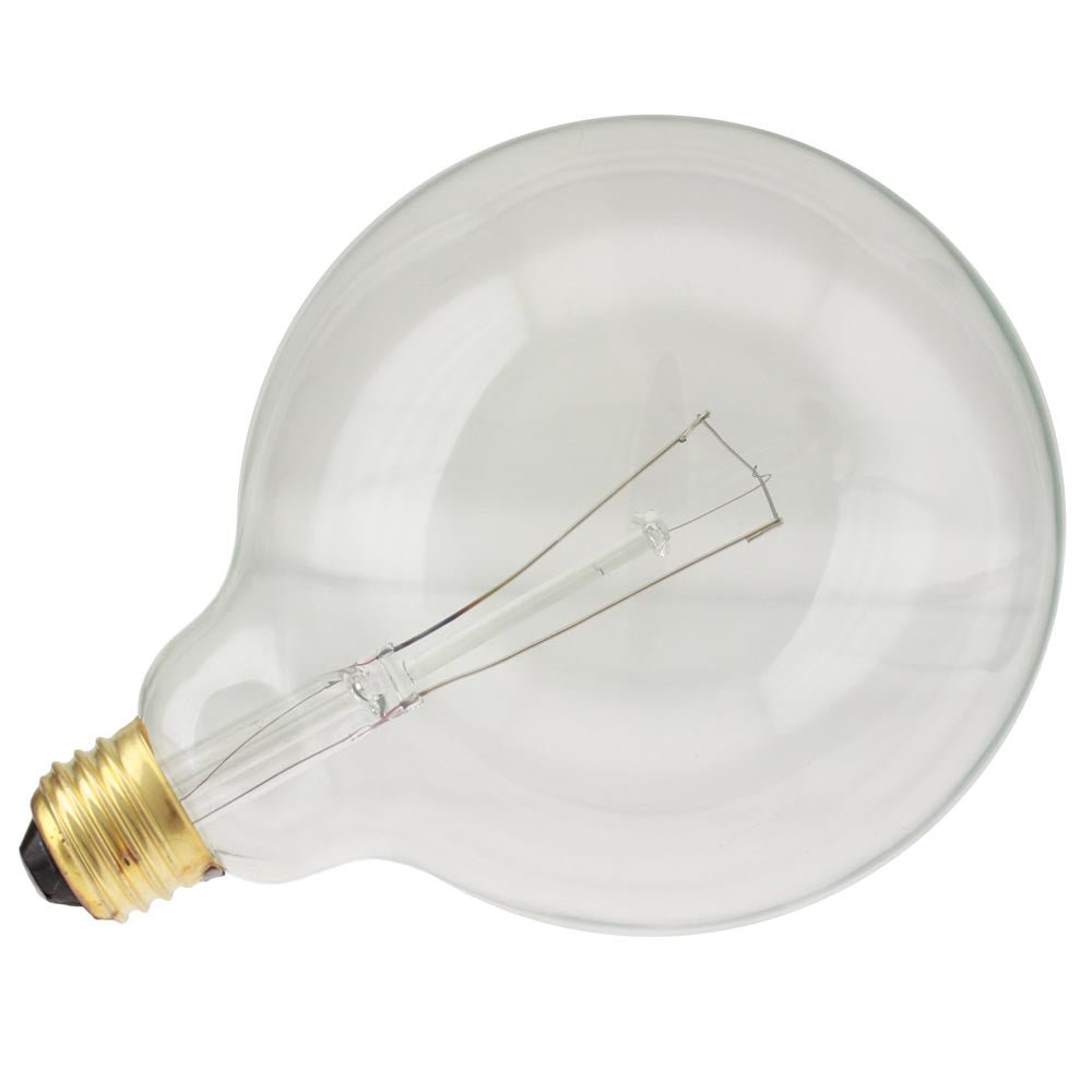 GE 14187 60G40 120V Clear 60 watt G40 Globe Lamp - Lighting Supply Guy