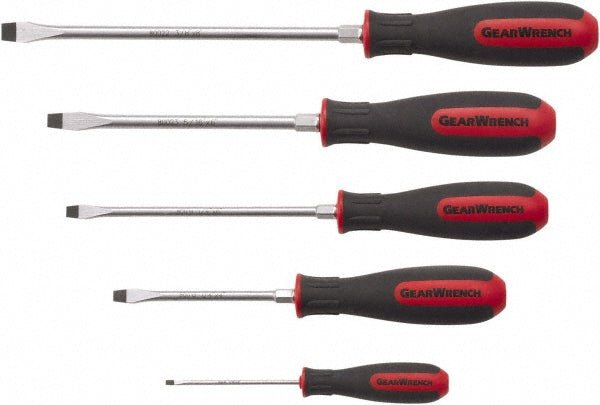 GEARWRENCH 80053H Screwdriver Set: 5 Pc, Slotted - Lighting Supply Guy