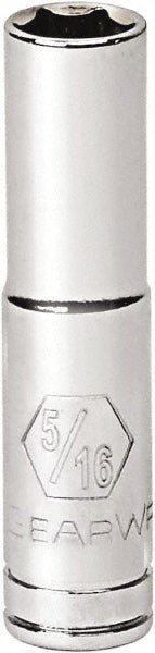 GEARWRENCH 80117 Deep Hand Socket: 1/4" Drive, 1/4" Socket, 6 - Point - Lighting Supply Guy