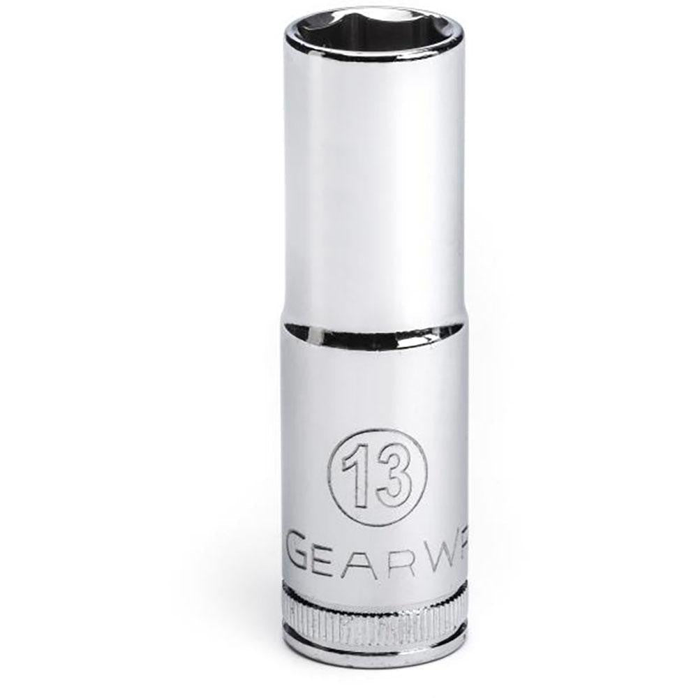 GEARWRENCH 80395 Deep Hand Socket: 3/8" Drive, 13 mm Socket, 6 - Point - Lighting Supply Guy