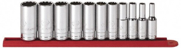 GEARWRENCH 80563 Deep Socket Set: 11 Pc, 3/8" Drive, 1/4 to 7/8" Socket - Lighting Supply Guy