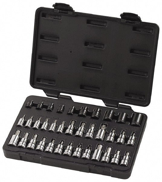 GEARWRENCH 80726 Hex Bit Socket Set: 1/4, 3/8 & 1/2" Drive, 36 Pc, 5/32 to 5/16" Hex - Lighting Supply Guy
