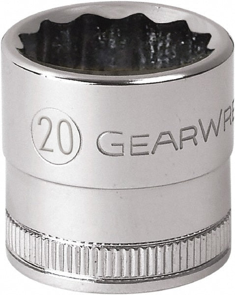 GEARWRENCH 80811 Standard Hand Socket: 1/2 Drive, 12 Points, Tether Capable - Lighting Supply Guy