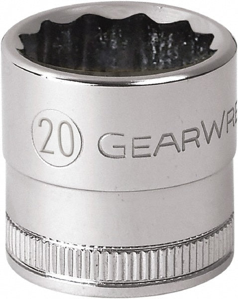 GEARWRENCH 80813 Standard Hand Socket: 1/2 Drive, 12 Points, Tether Capable - Lighting Supply Guy