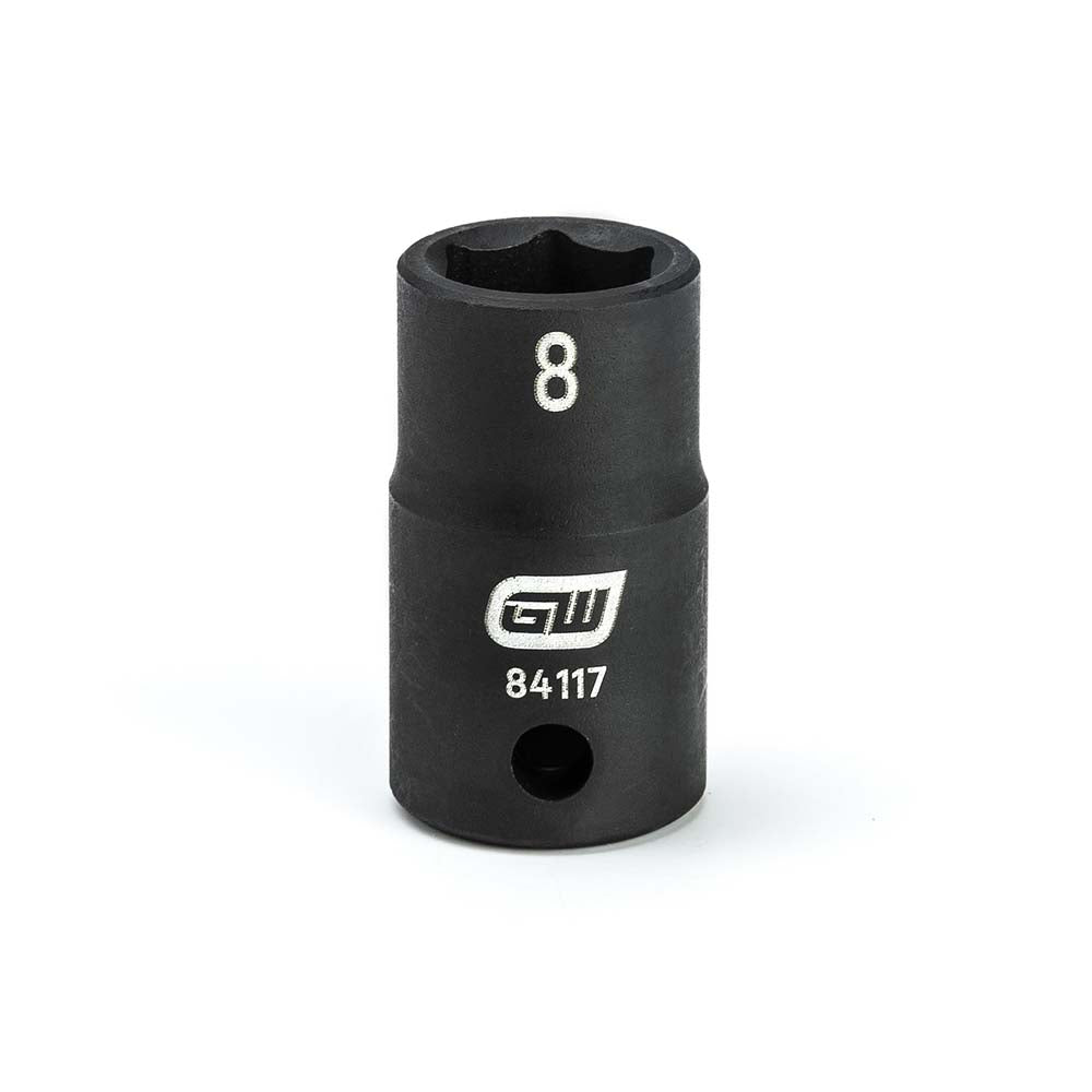 GEARWRENCH 84117 Impact Socket: 1/4" Drive, 8mm Socket, Hex Drive - Lighting Supply Guy