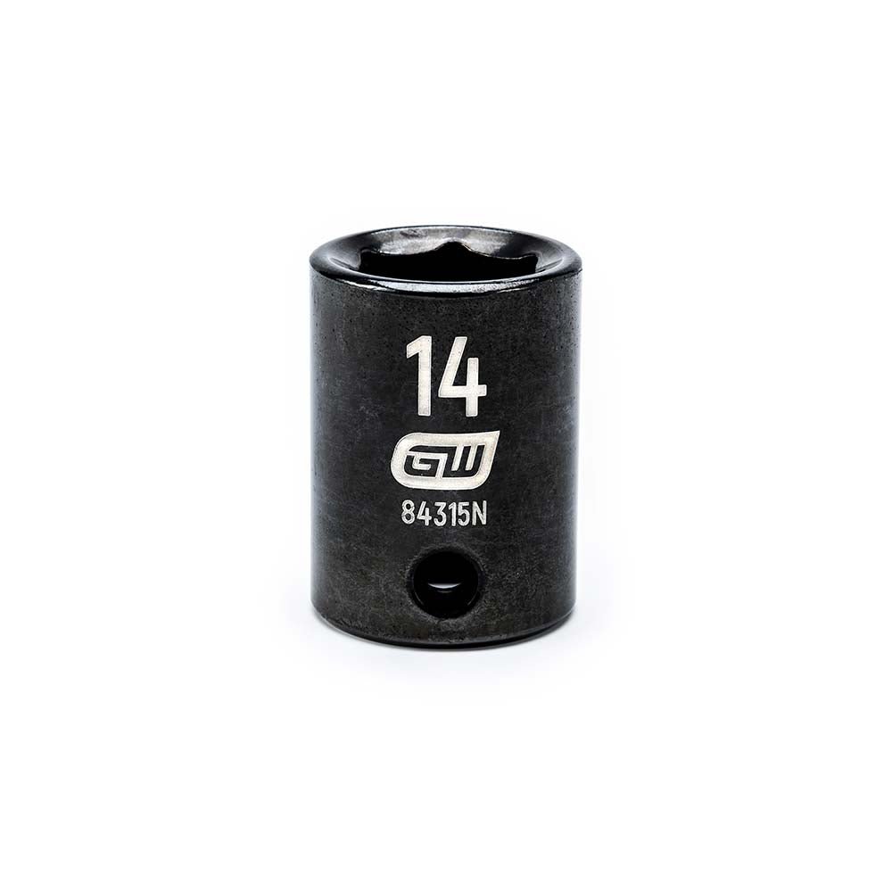 GEARWRENCH 84315N Impact Socket: 3/8" Drive, 14mm Socket, Hex Drive - Lighting Supply Guy
