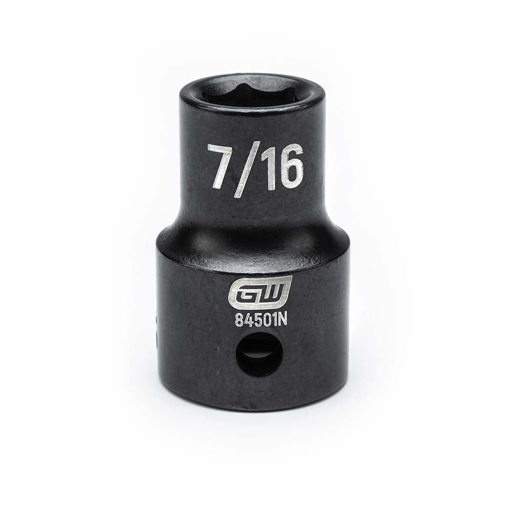 GEARWRENCH 84501N Impact Socket: 1/2" Drive, 7/16" Socket, Hex Drive - Lighting Supply Guy