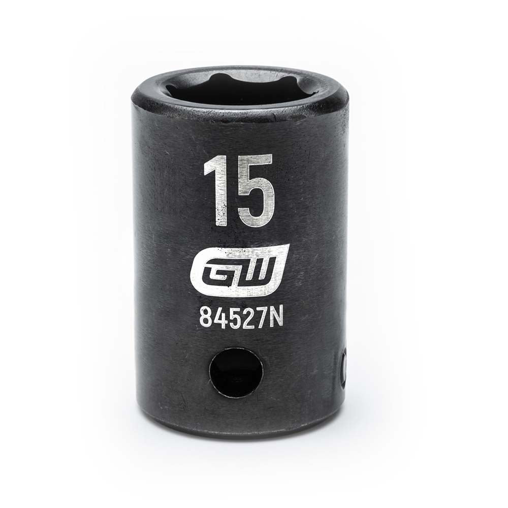 GEARWRENCH 84527N Impact Socket: 1/2" Drive, 15mm Socket, Hex Drive - Lighting Supply Guy