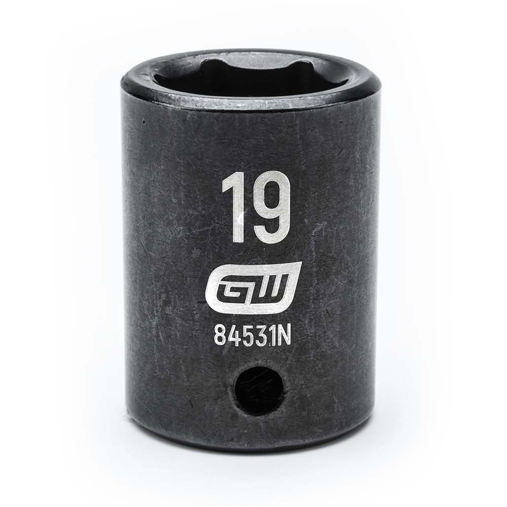 GEARWRENCH 84531N Impact Socket: 1/2" Drive, 19mm Socket, Hex Drive - Lighting Supply Guy