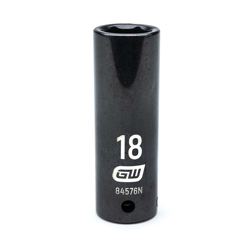 GEARWRENCH 84576N Impact Socket: 1/2" Drive, 18mm Socket, Hex Drive - Lighting Supply Guy