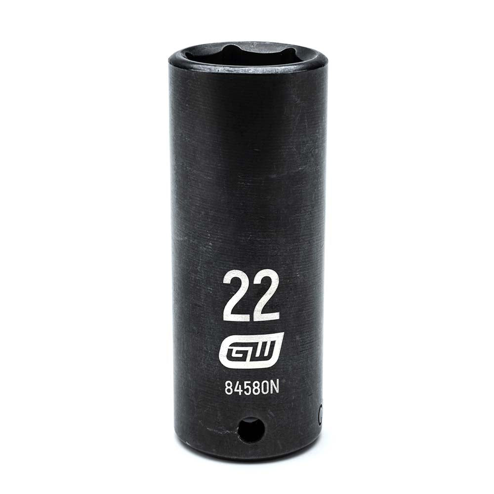 GEARWRENCH 84580N Impact Socket: 1/2" Drive, 22mm Socket, Hex Drive - Lighting Supply Guy