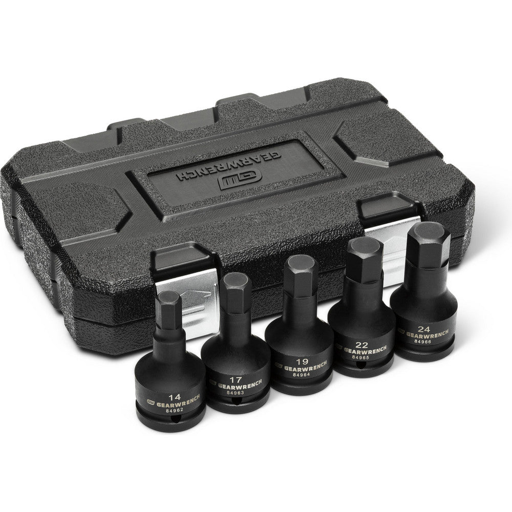 GEARWRENCH 84968 - 06 Hex & Torx Bit Socket Sets; Set Type: Hex Bit ; Drive Size (Inch): 3/4 in ; Minimum Set Hex Size (Metric): 12.0 ; Finish: Manganese Phosphate ; Maximum Set Hex Size (Metric): 24 ; Measurement Type: Metric - Lighting Supply Guy