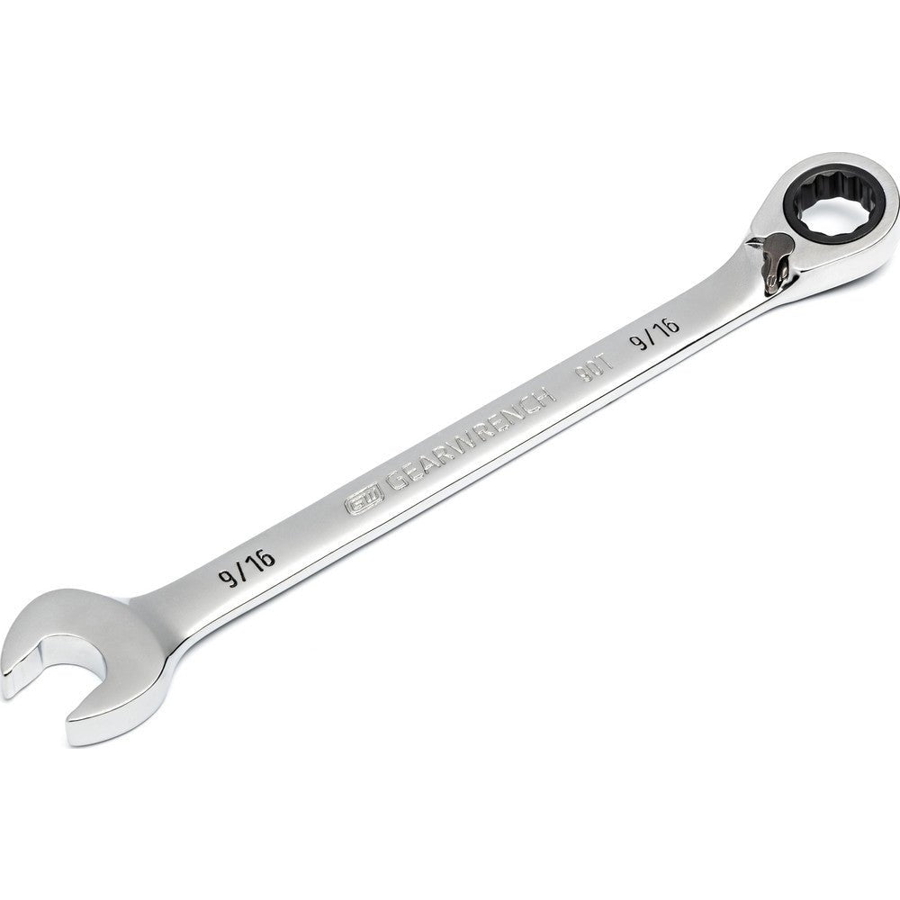 GEARWRENCH 86646 Combination Wrench: 9/16" Head Size, 15 deg Offset - Lighting Supply Guy