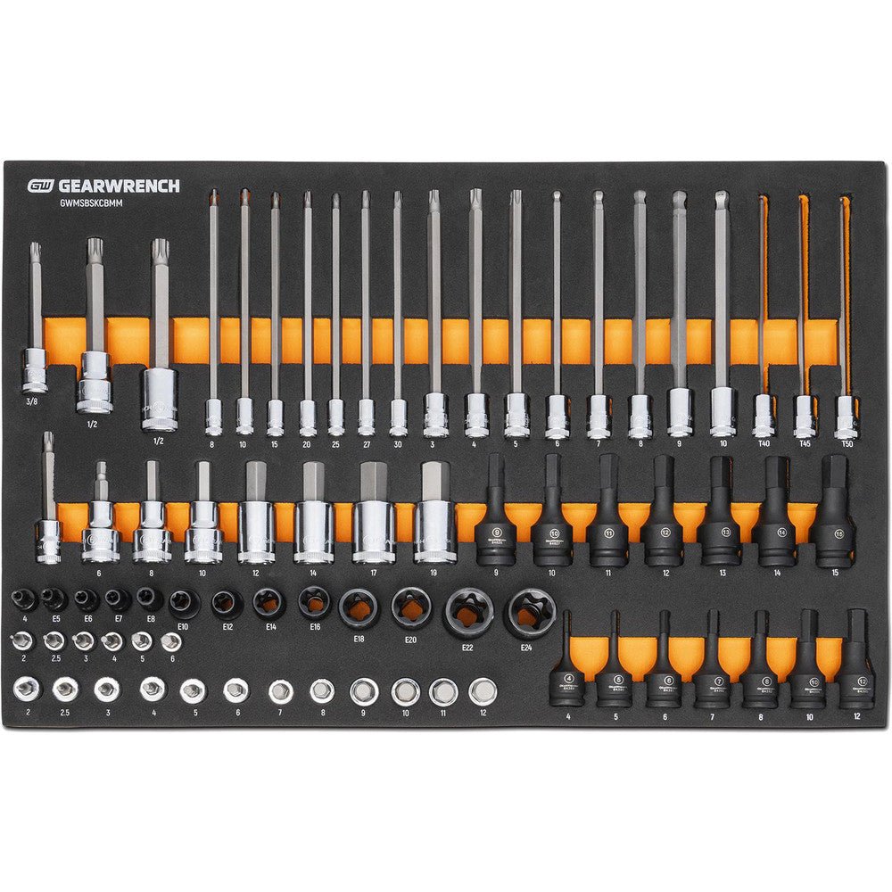 GEARWRENCH GWMSBSKCBMM Impact Deep Ratchet Set Standard Socket Set: 74 Pc, - Lighting Supply Guy