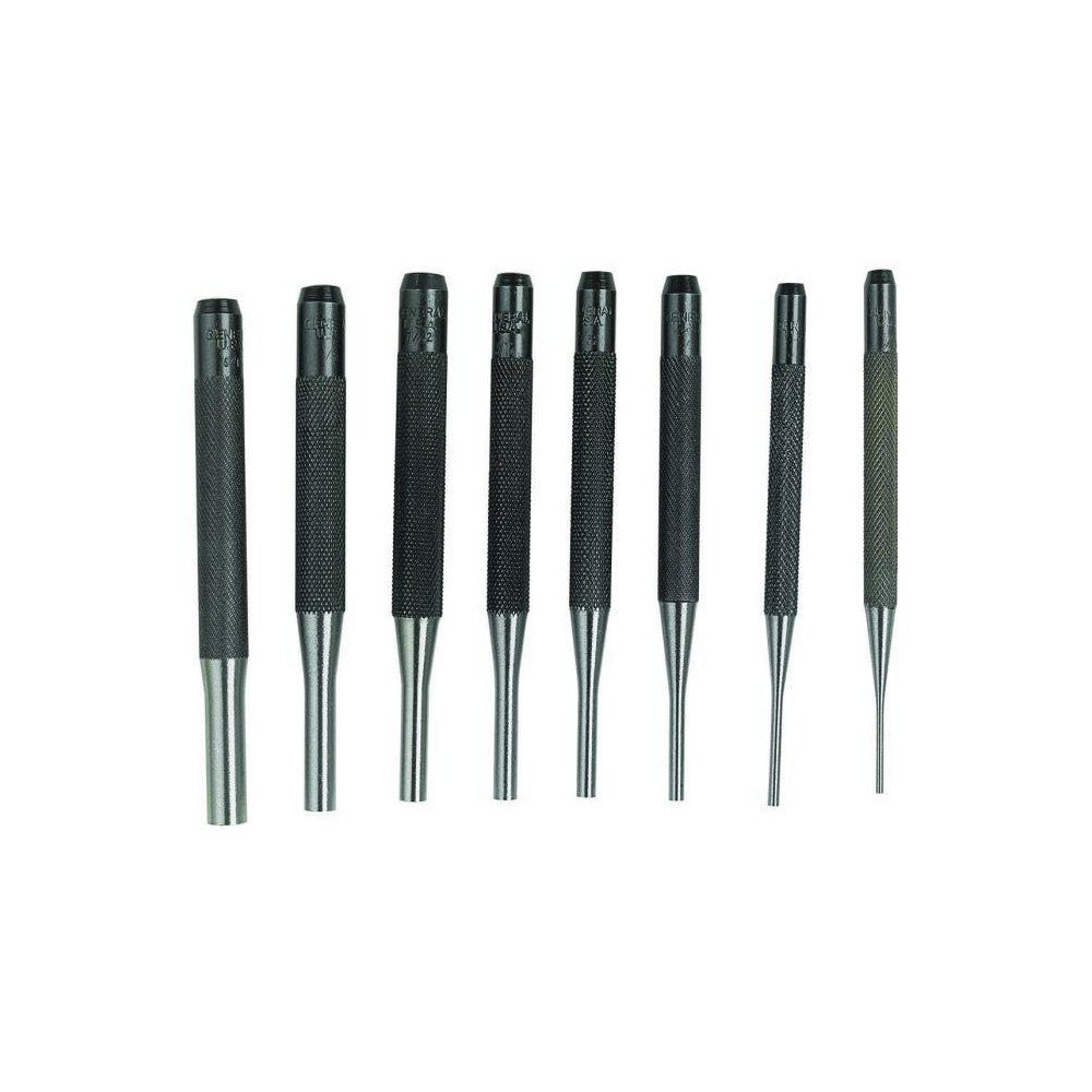 General SPC75 Pin Punch Set: 8 Pc, 0.0625 to 0.3125" - Lighting Supply Guy