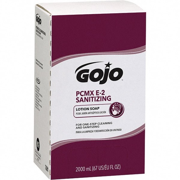 GOJO 7281 - 04 GOJO PCMX E2 Sanitizing Lotion Soap, 2000 mL Refill for GOJO PRO TDX Dispenser, 4/Case - Lighting Supply Guy