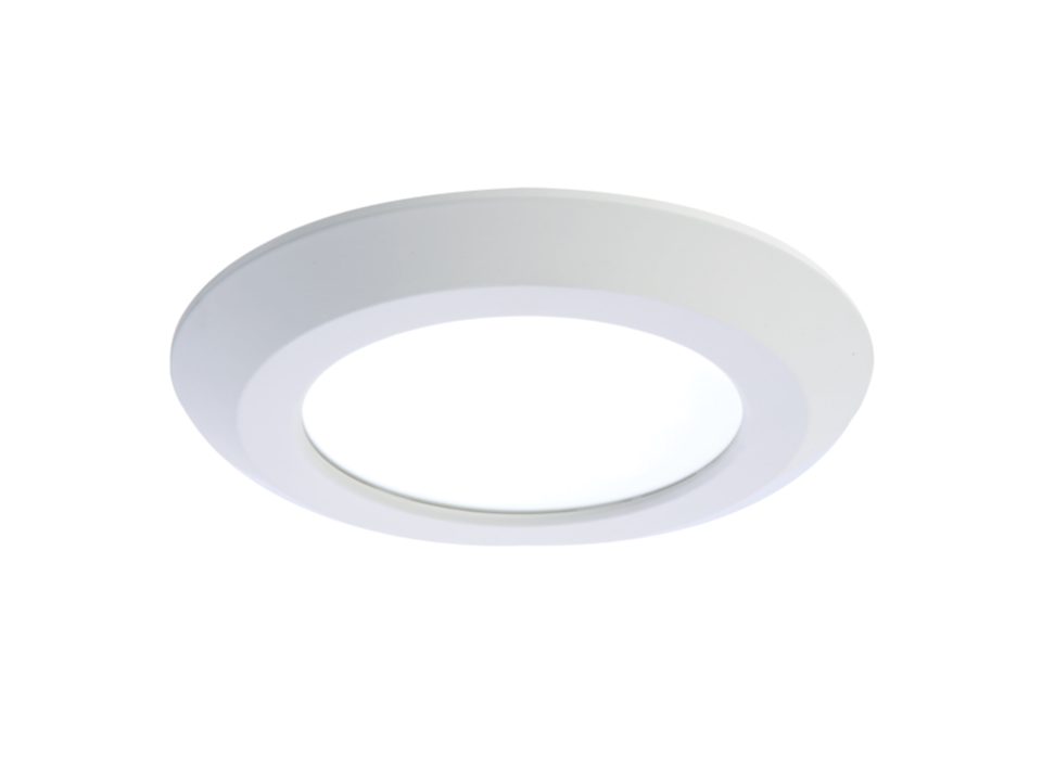 Halo SLD6129S1EMWR 6" Surface LED downlight, Selectable CCT 2700K - 5000K, 120VMatte White - Lighting Supply Guy