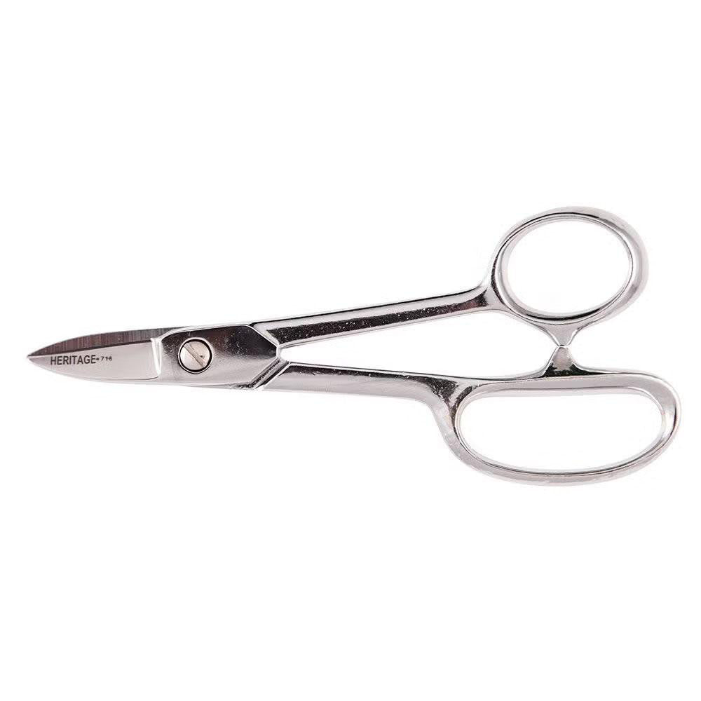 Heritage Cutlery 716 High Leverage Shears Scissors & Shears: 7" OAL, 1 - 3/8" LOC, Chrome - Plated Blades - Lighting Supply Guy