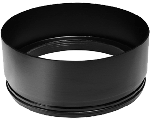 Rab HH1-B Hood and Lens Assembly for Bullet Shaped Floodlight Fixtures, Black Finish