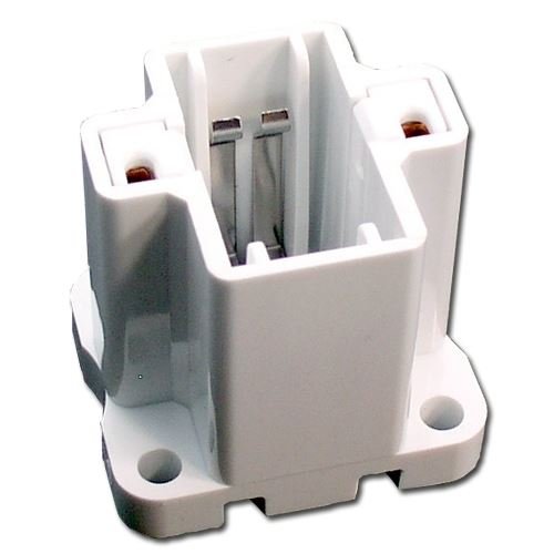 H&M LH0178 Four Hole Vertical Mount 2 - Pin (G23/ G23 - 2) base, 5w - 11w rated CFL Socket - Lighting Supply Guy