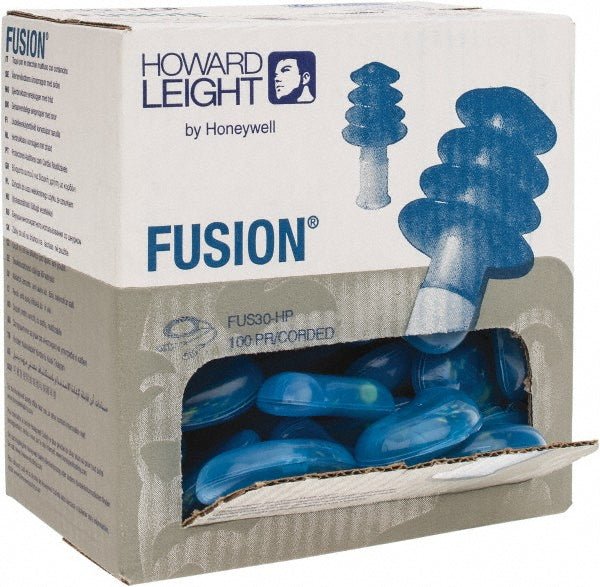 Howard Leight FUS30 - HP Earplugs: Rubber, Flanged, No Roll, Corded - Lighting Supply Guy