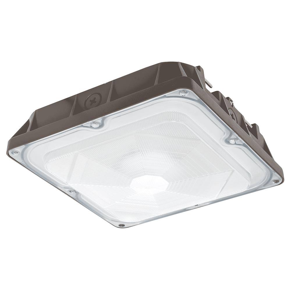 Westgate CDLX-SM-5-25W-40K 5W/10W/15W/25W Wattage Selectable LED Canopy Light Fixture, 4000K, 3000 lumens, 70,000hr life, 120-277 Volt, 0-10V Dimming, Bronze Finish