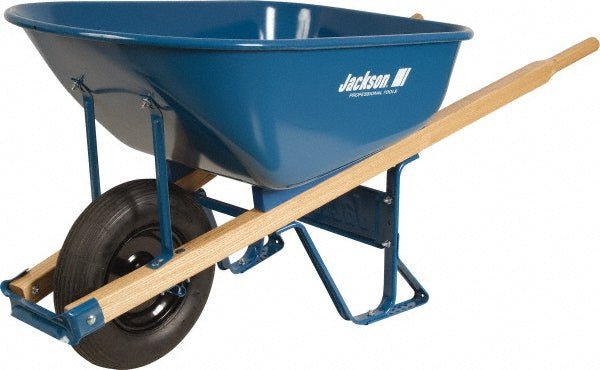 Jackson Professional Tools M6FFBB 6 Cu Ft Capacity Wheelbarrow with 15" Flat Free Wheel - Lighting Supply Guy