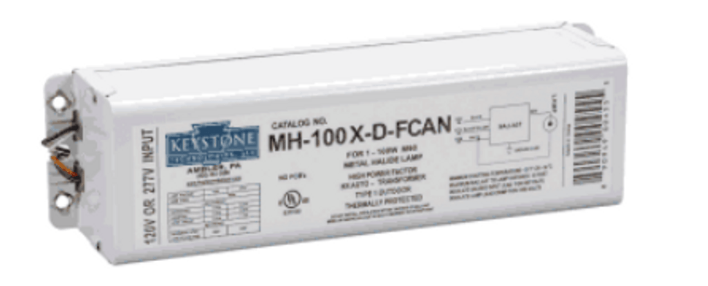 Keystone MH - 100X - D - FCAN 120/277V F - Can Ballast, operates 100W - Lighting Supply Guy