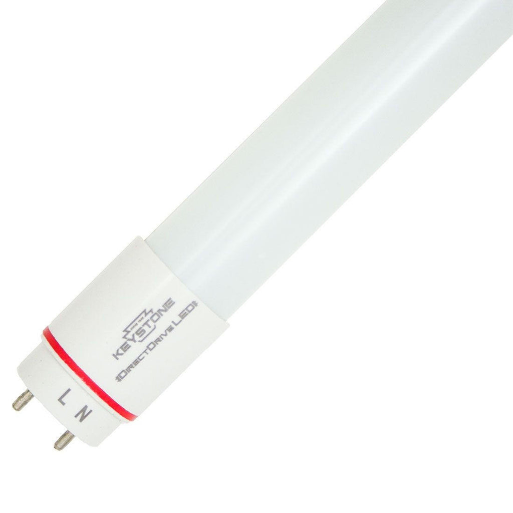 Keystone KT-LED13.5T8-48G-835-S /G3 13.5 watt T8 LED 4' Linear Tube Lamp, Medium Bi-Pin (G13) Base, 3500K, 2100 lumens, 50,000hr life, 120-277 Volt, Ballast Compatible