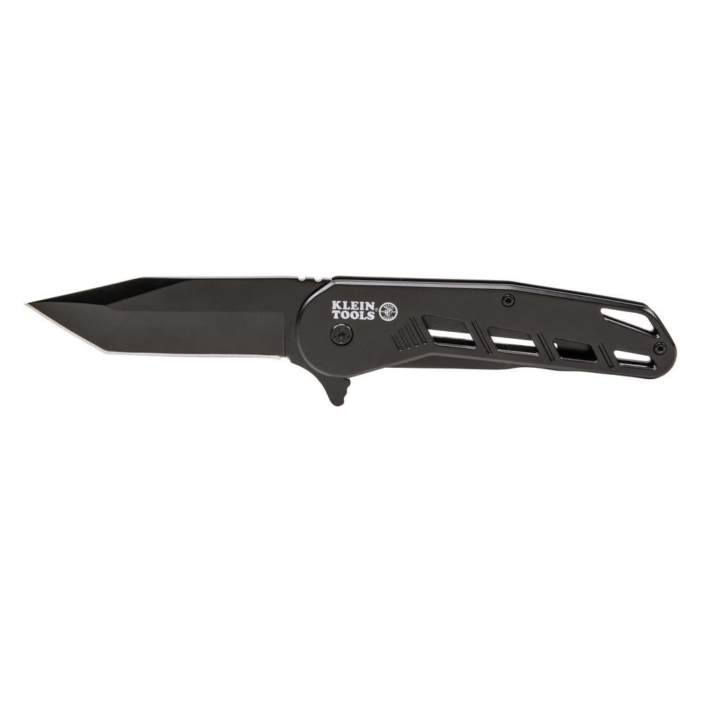 Klein Tools 44213 3 - 13/32" Blade, 8" OAL, Straight Assisted Opening Knife - Lighting Supply Guy