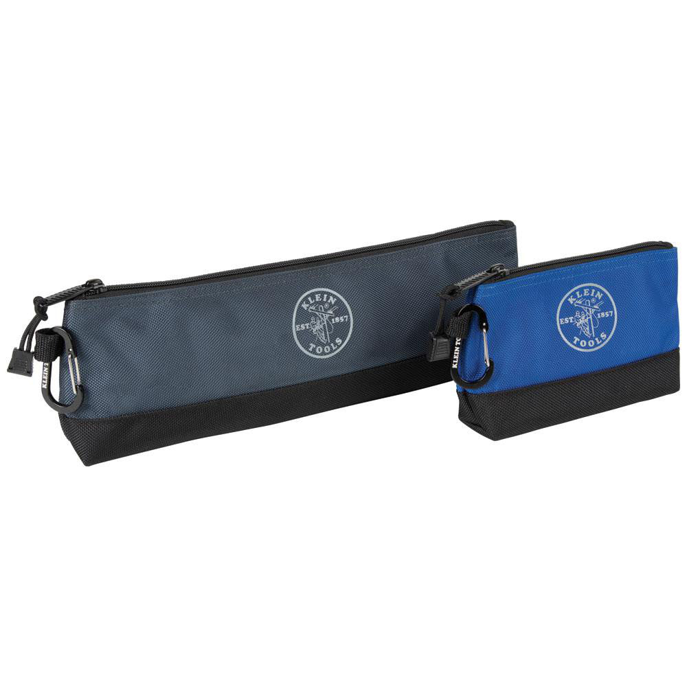 Klein Tools 55559 Tool Bags & Totes; Holder Type: Zipper Bag ; Closure Type: Zipper ; Material: Polyester ; Color: Blue; Black; Gray ; Number Of Pockets: 0.000 ; Width (Inch): 2 - Lighting Supply Guy