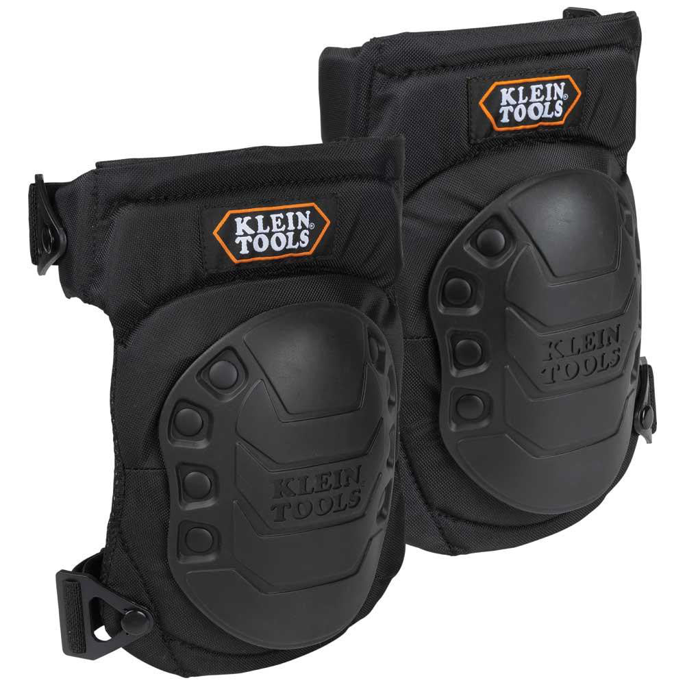 Klein Tools 60344 Knee Pads; Closure Type: Clips ; Size: Universal ; Pad Material: Gel ; Cover Material: Rubber; Nylon; Polyester; EVA; Foam ; Hard Protective Cap: Yes ; Strap Material: Nylon - Lighting Supply Guy