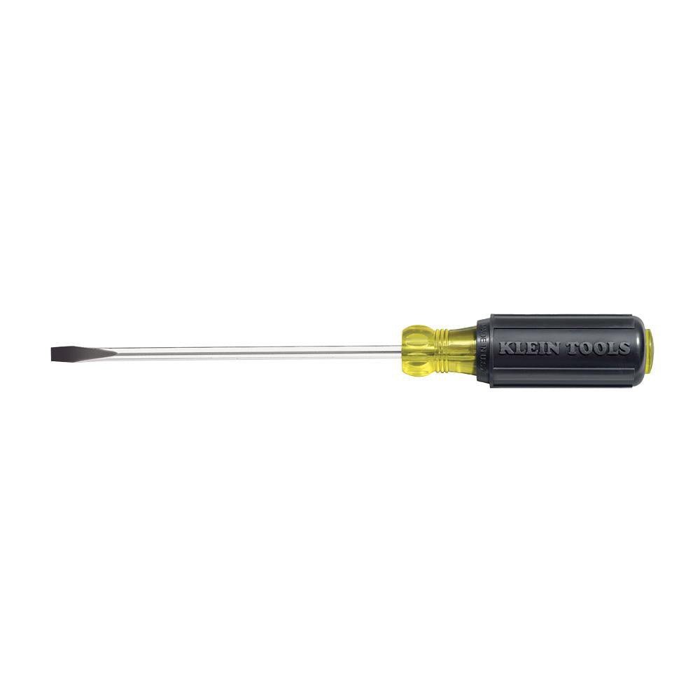 Klein Tools 605 - 10 Slotted Screwdriver: 1/4" Width, 14.344" OAL, 10" Blade Length - Lighting Supply Guy