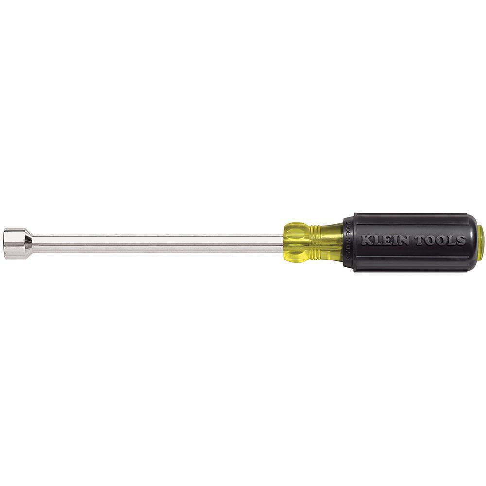 Klein Tools 646 - 1/4 Nut Driver: 1/4" Drive, Hollow Shaft, Color - Coded Handle, 9 - 3/4" OAL - Lighting Supply Guy