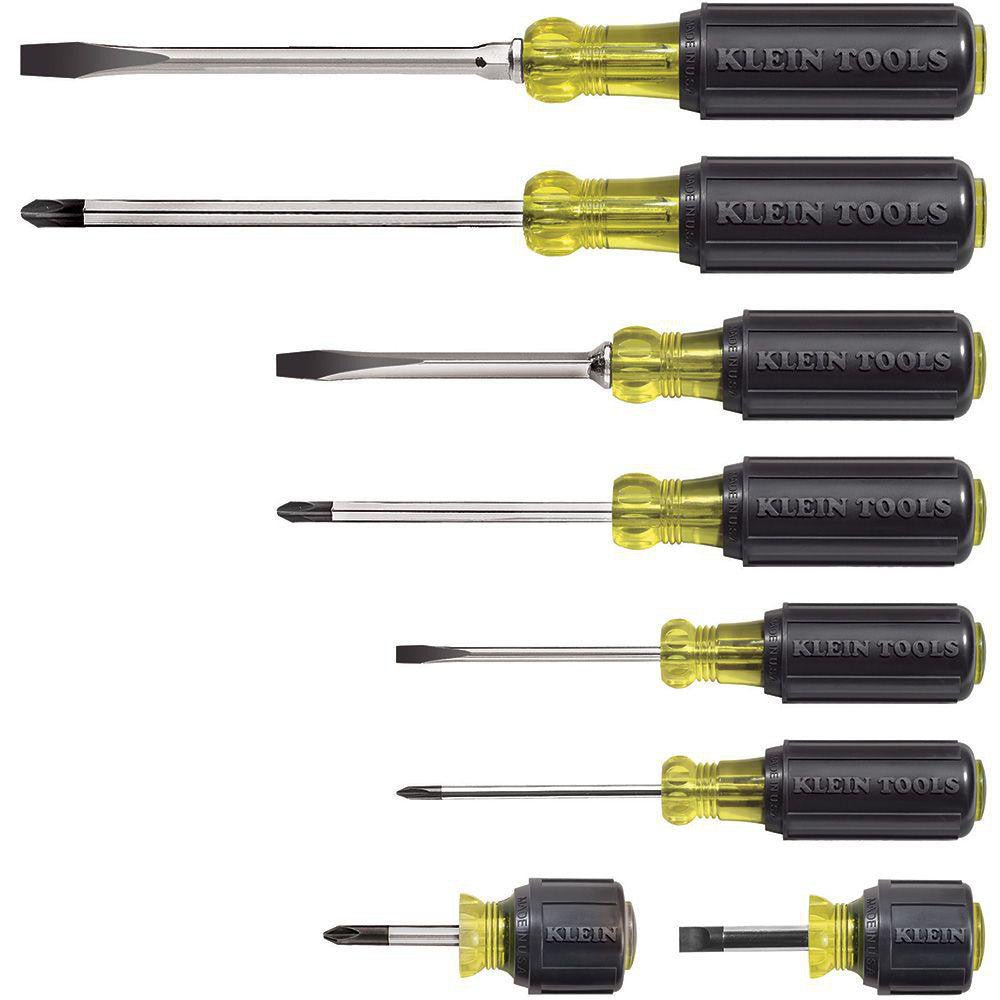 Klein Tools 85078 Screwdriver Set: 8 Pc, Phillips & Slotted - Lighting Supply Guy