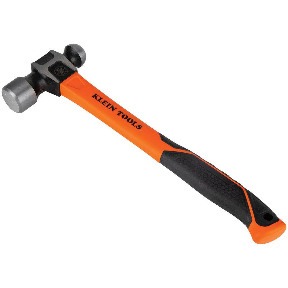 Klein Tools H80332 Ball Pein & Cross Pein Hammers; Hammer Type: Ball Pein Dead Blow ; Head Weight (oz.): 32.00 ; Handle Material: Fiberglass ; Head Material: Forged Steel ; Handle Length (Inch): 12.9000 ; Overall Length (Decimal Inch): 14.9000 - Lighting Supply Guy