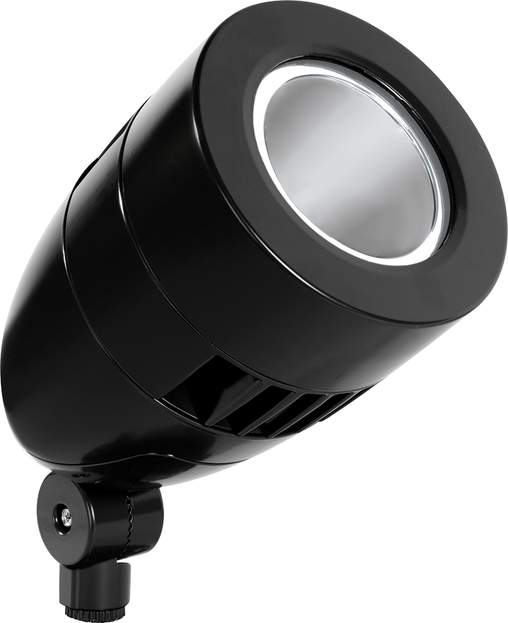 Rab HSLED18A  18 watt LED Bullet Spotlight Fixture, 5-1/2" x 9-1/4" tall, 5000K, 1997 lumens, 100,000hr life, 120-277 volt, Bronze Finish