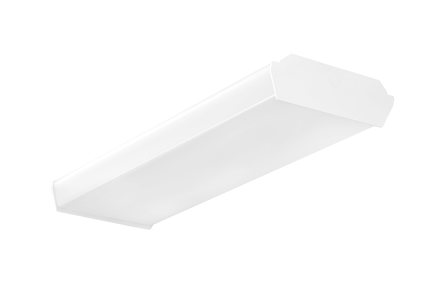 Rab GUS2-18NW/D10  18 watt LED Wrap Fixture, 2-15/16" x 9-3/4" x 24-3/16" length, Acrylic lens, 4000K, 2140 lumens, 100,000hr life, 120-277 volt, 0-10V Dimming, White Finish