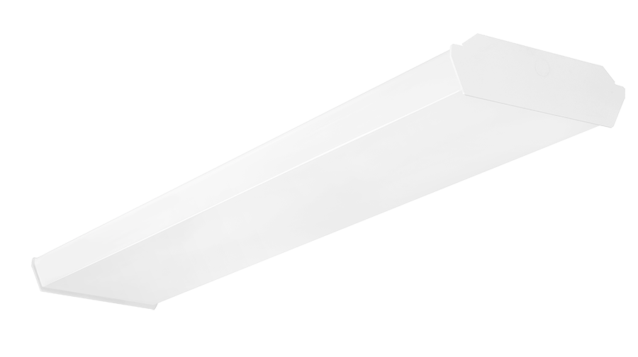 Rab GUS4-36NW/D10  36 watt LED Wrap Fixture, 2-15/16" x 9-3/4" x 48-3/16" length, Acrylic lens, 4000K, 4437 lumens, 100,000hr life, 120-277 volt, 0-10V Dimming, White Finish