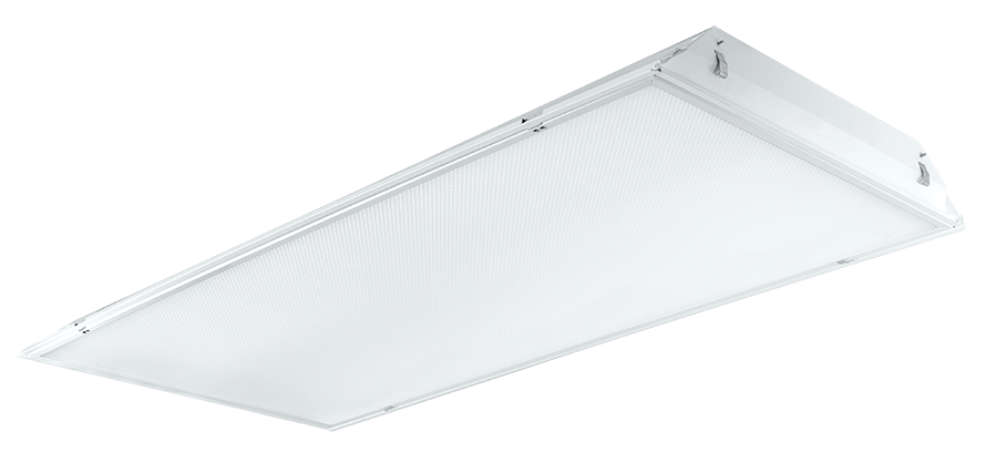 Rab TRLED2X4-50N/D10 2' x 4' LED Troffer Fixture, 50 watt, Prismatic Acrylic lens, 4000K, 4233 lumens, 100,000hr life, 120-277 volt, Dimming, White Finish. *Discontinued*