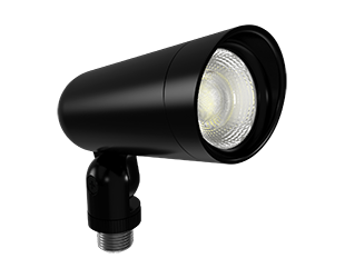 Rab LF34SB 8 Watt LED Flood Light, Field Adjustable CCT - 2700K, 3000K,3500K, 4000K and 5000K, 955-1,043 Lumens, 81-84 CRI, IP65, 100,000 Hour Life, Triac Dimming, 120V, Knuckle Mounting, Black Finish